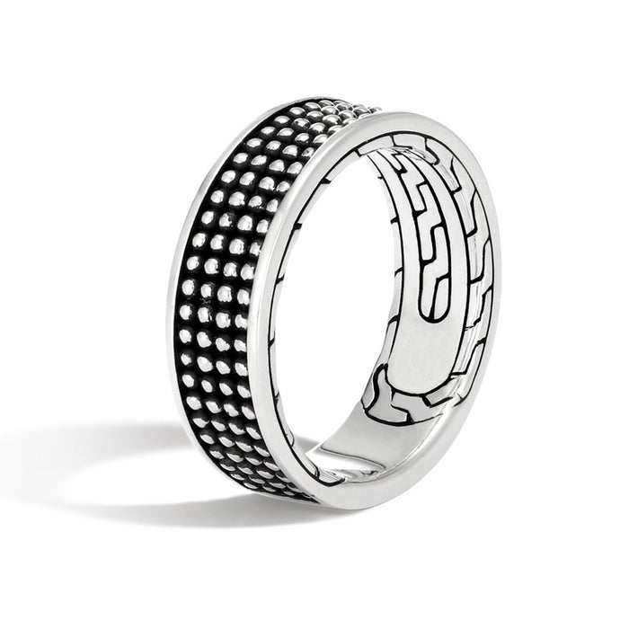 Polka dot engraved pattern ring for men and women fashion ring