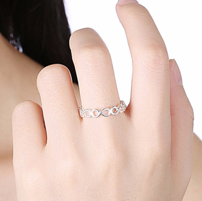 Simple hollow 8-shaped ring fashion ring accessories