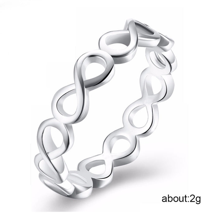 Simple hollow 8-shaped ring fashion ring accessories