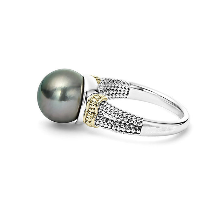 Simple synthetic pearl ring fashionable color separation ring