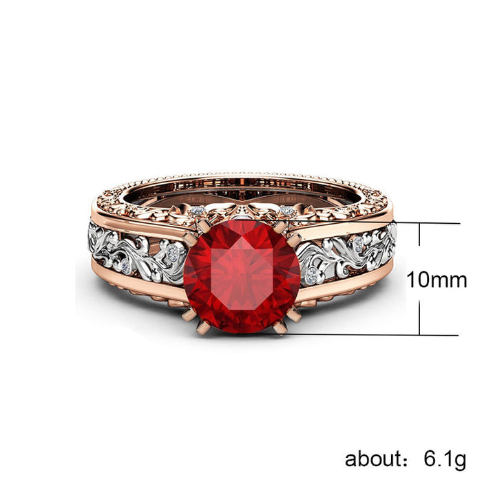 Alloy 14K rose gold plated ring for women cross-border wholesale jewelry