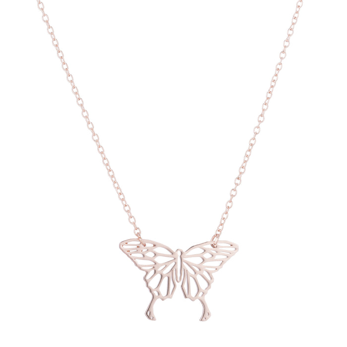 Cross-border butterfly pendant necklace, European and American style spring and summer new cold style jewelry in stock