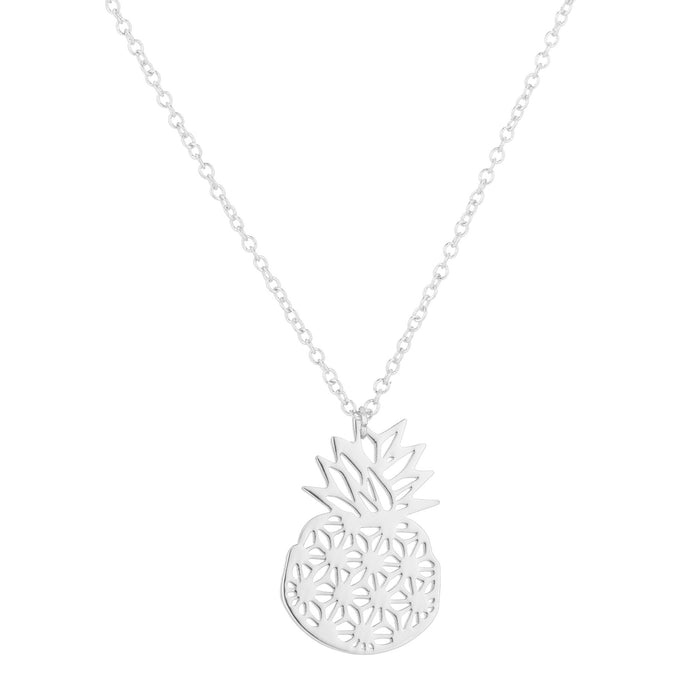 Gold pineapple necklace, European and American fruit tropical geometric gourmet necklace ins fashion long jewelry