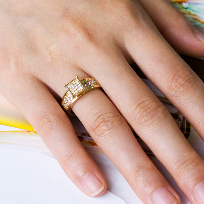 Nuevo anillo popular transfronterizo para mujer con diseño simple