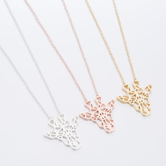 Origami animal wings flying bird necklace, geometric niche clavicle chain Yiwu wholesale