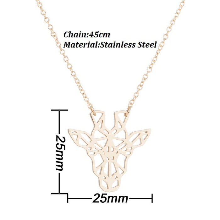 Origami animal wings flying bird necklace, geometric niche clavicle chain Yiwu wholesale