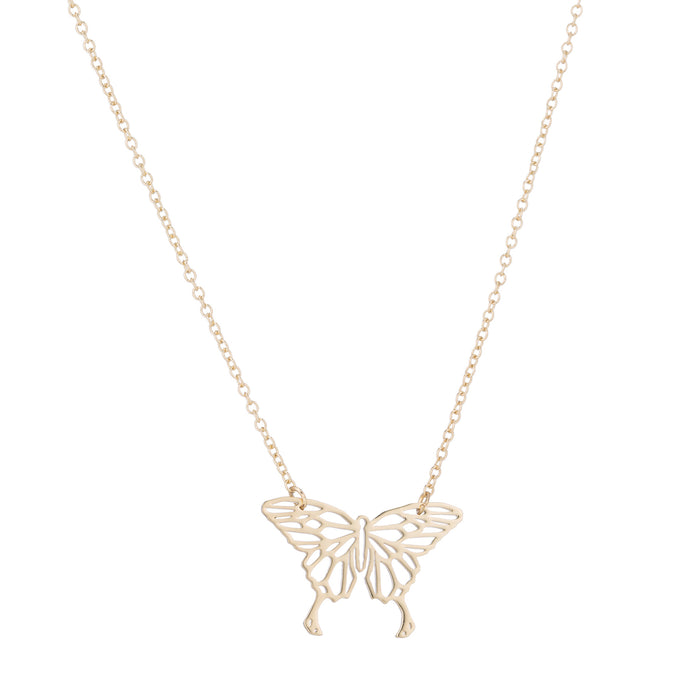 Cross-border butterfly pendant necklace, European and American style spring and summer new cold style jewelry in stock