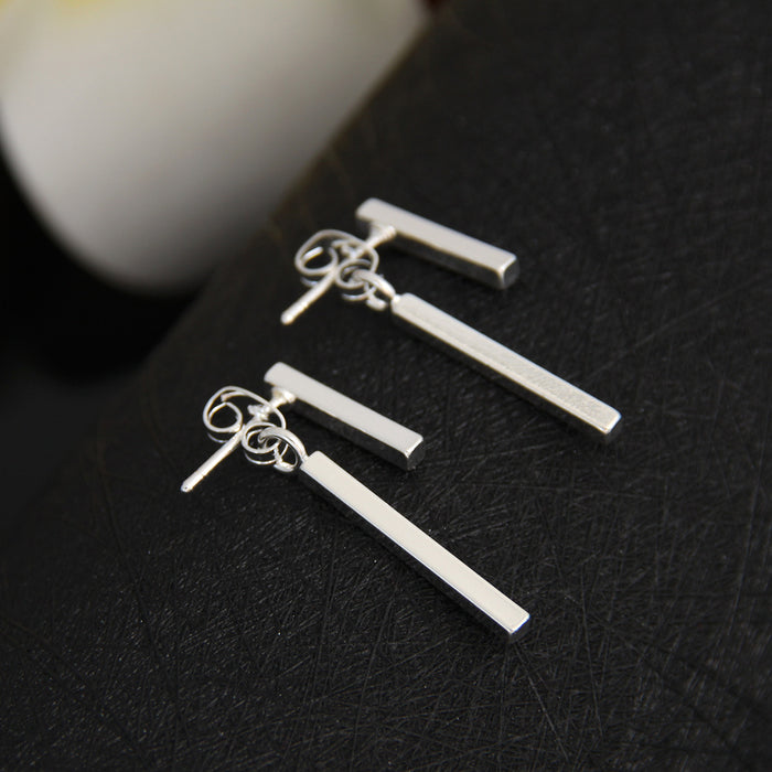 T-shaped earrings, European and American summer simple copper material one-line stick ear clip personality simple jewelry wholesale