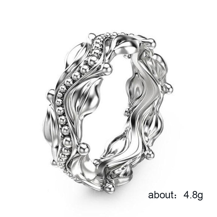 Fashionable and simple leaf flower ring electroplated platinum bracelet