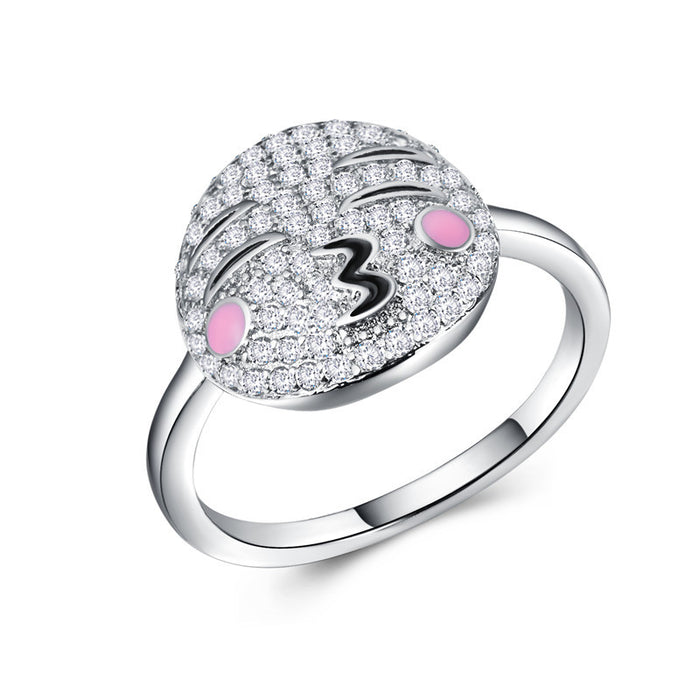 Korean cute expression ring creative smiley cartoon bracelet