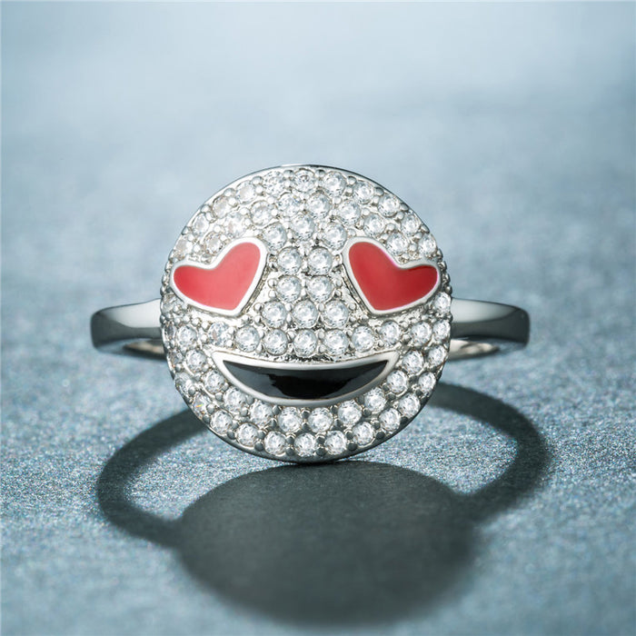 Korean cute expression ring creative smiley cartoon bracelet