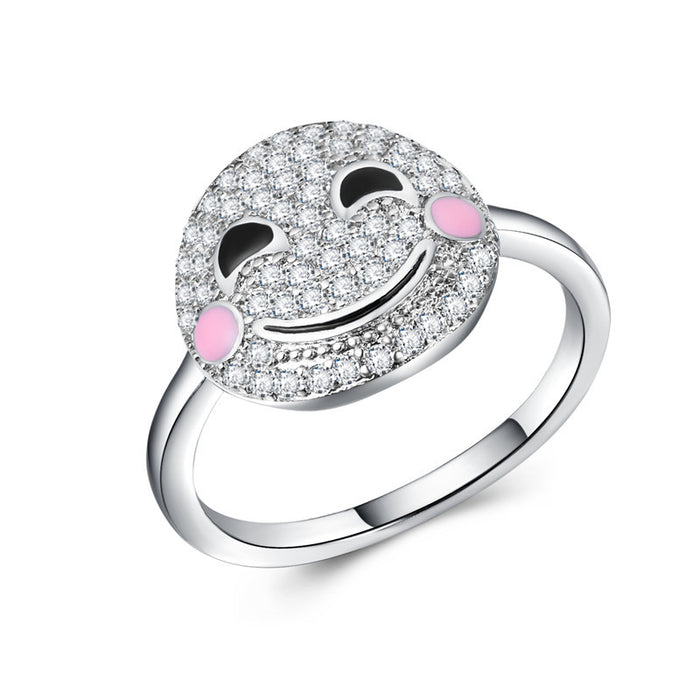 Korean cute expression ring creative smiley cartoon bracelet