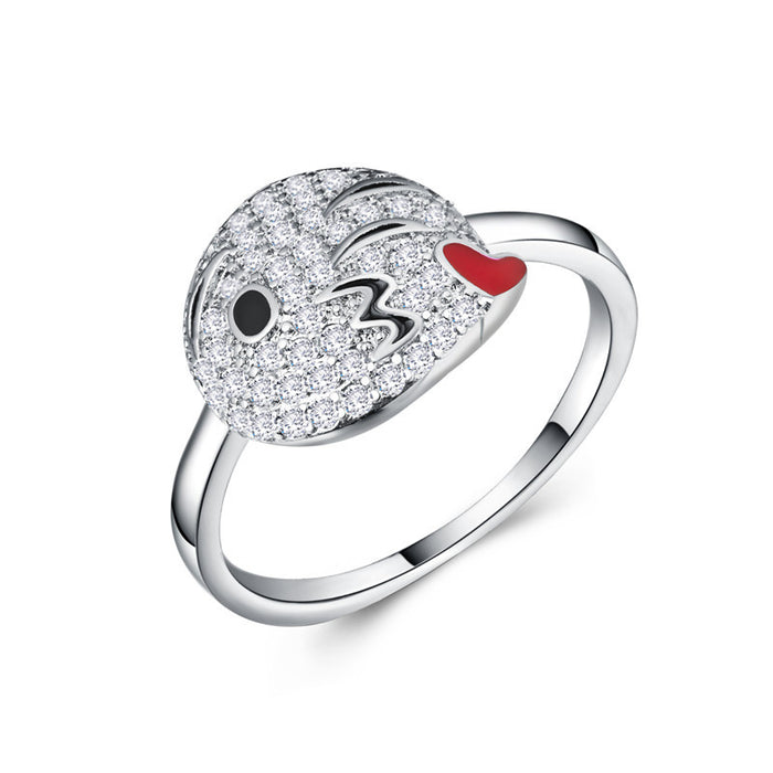 Korean cute expression ring creative smiley cartoon bracelet