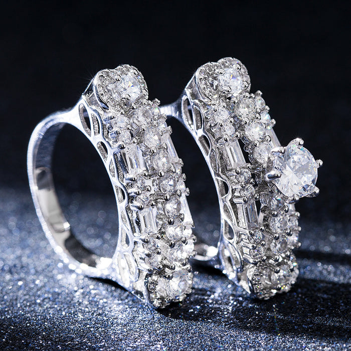 Luxury couple rings, European and American high-end atmospheric rings