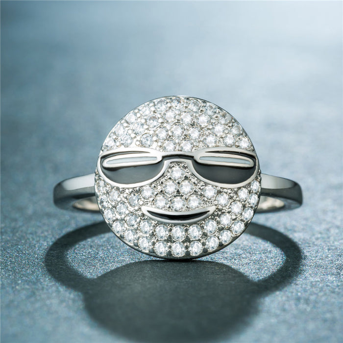 Korean cute expression ring creative smiley cartoon bracelet