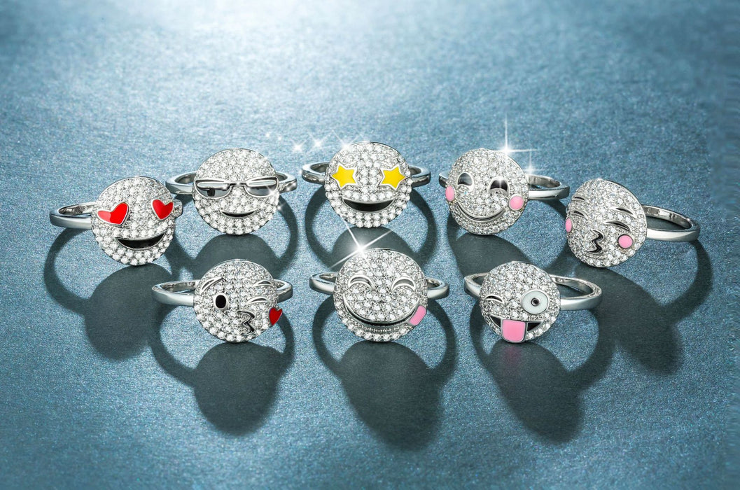Korean cute expression ring creative smiley cartoon bracelet
