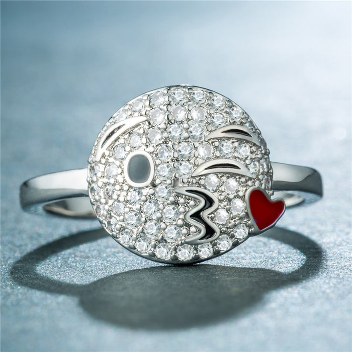 Korean cute expression ring creative smiley cartoon bracelet