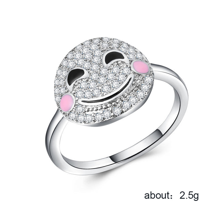 Korean cute expression ring creative smiley cartoon bracelet