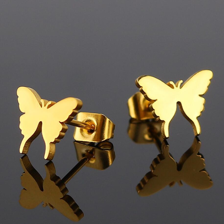 Insect earrings, European and American new simple ins fashion personality female niche design butterfly ear bone studs wholesale