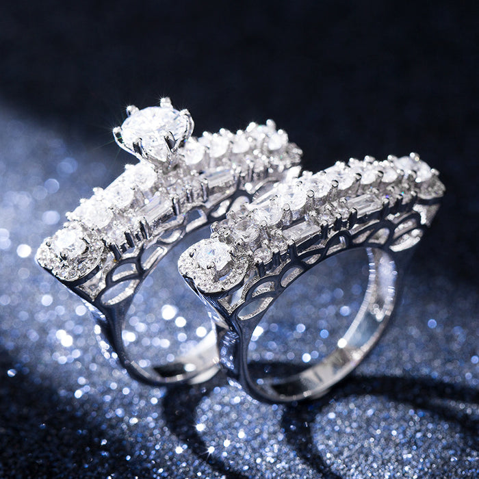 Luxury couple rings, European and American high-end atmospheric rings