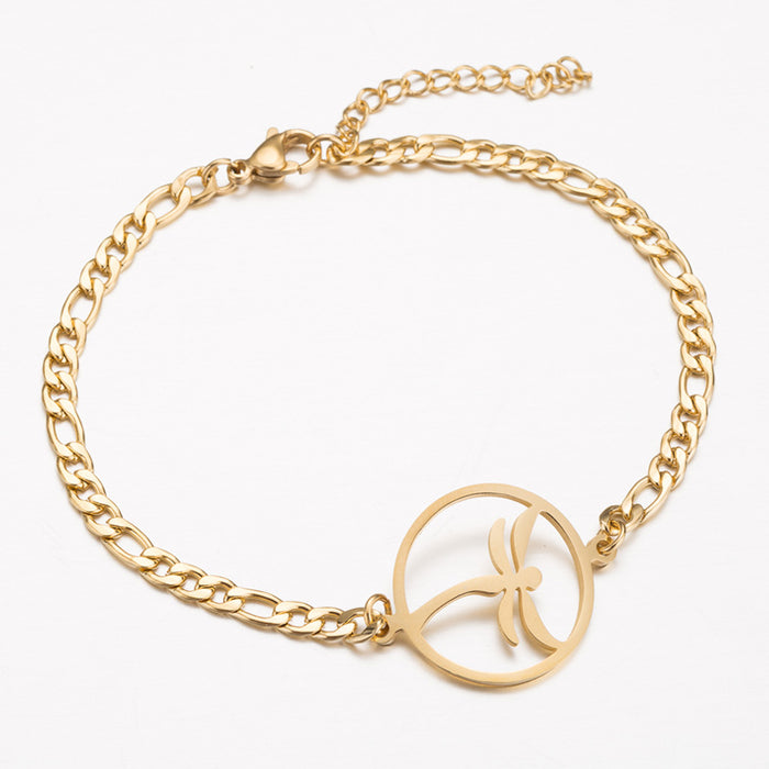 Circle dragonfly bracelet, Korean simple student style fresh jewelry wholesale