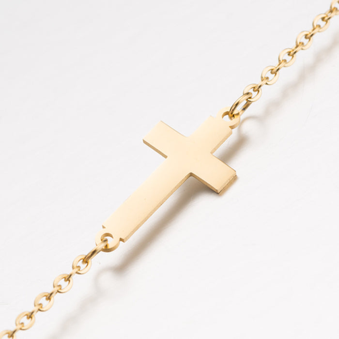 Geometric simple cross bracelet, European and American retro all-match jewelry wholesale