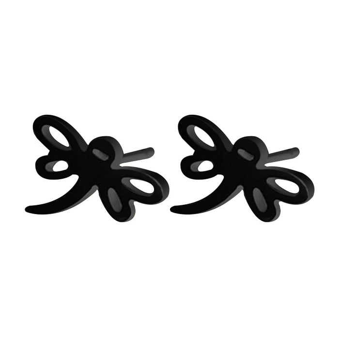 Dragonfly Stainless Steel Stud Earrings - Cute and Playful Animal Jewelry