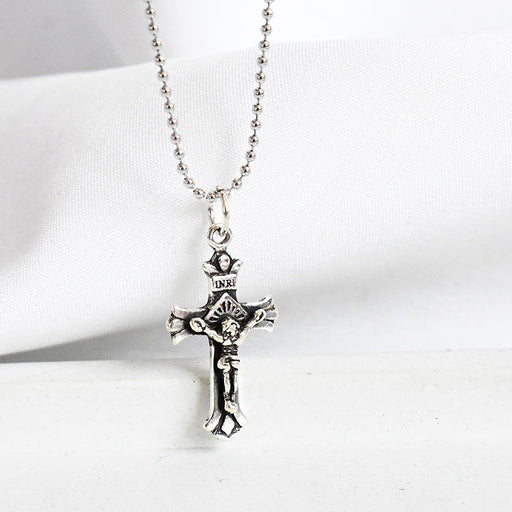 S925 Silver Cross Necklace - wallojewerly 