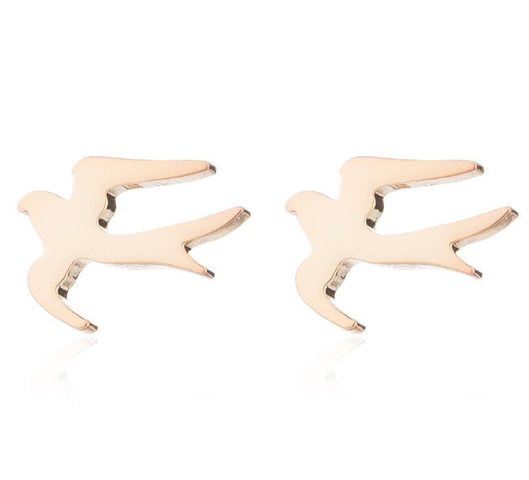 Bird Stainless Steel Stud Earrings - Simple and Stylish Animal Jewelry