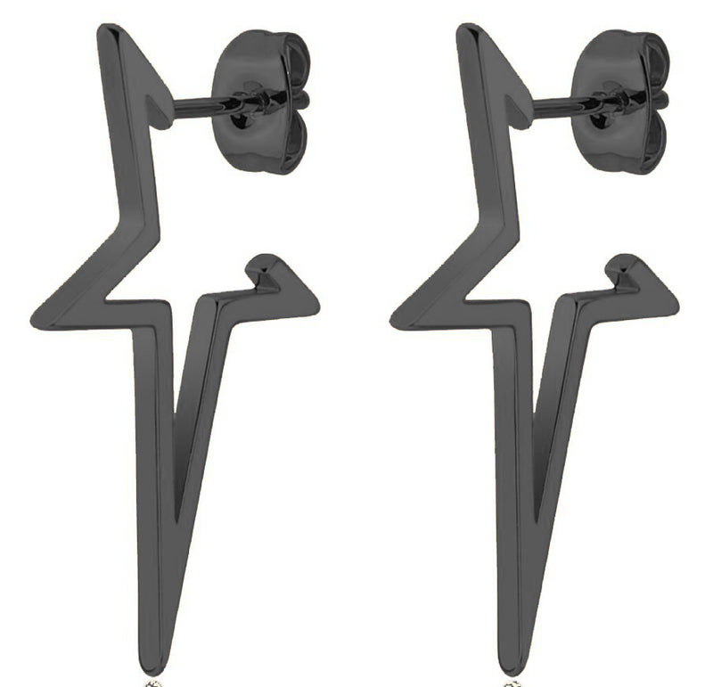 Star Hollow Stainless Steel Earrings - Bold and Stylish Statement Jewelry