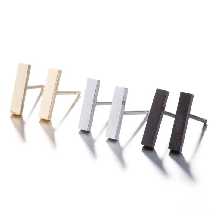 Bar Stainless Steel Earrings - Simple and Stylish Geometric Jewelry for Couples