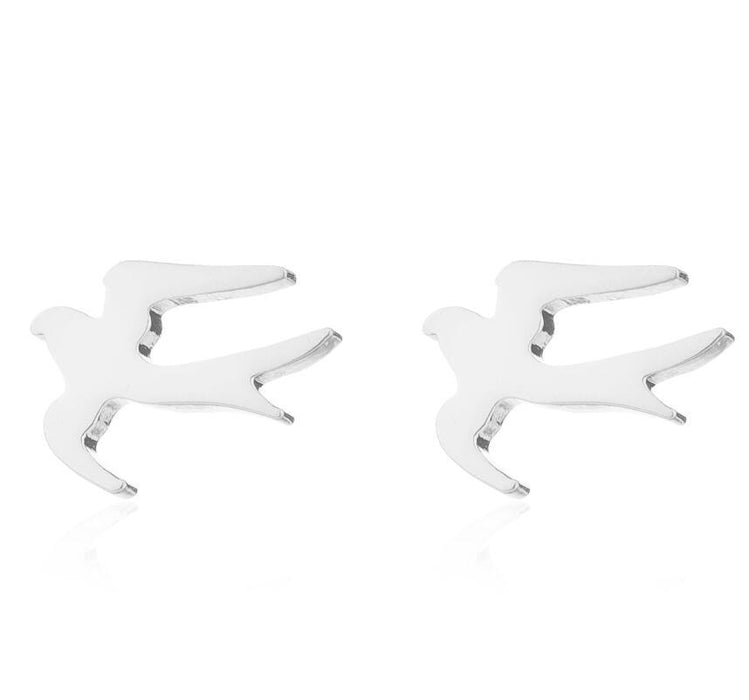 Bird Stainless Steel Stud Earrings - Simple and Stylish Animal Jewelry