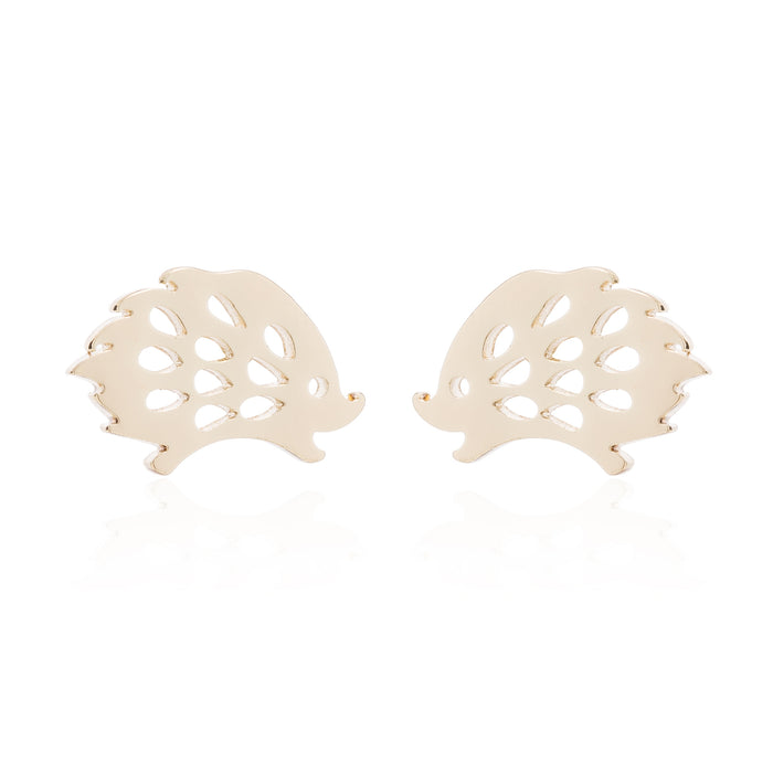 Hedgehog Stainless Steel Stud Earrings - Cute and Adorable Mini Animal Jewelry