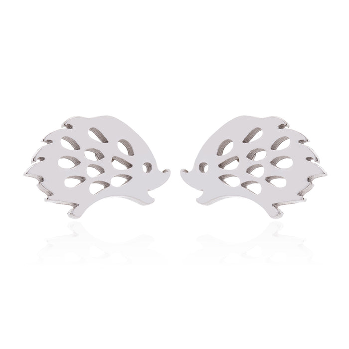 Hedgehog Stainless Steel Stud Earrings - Cute and Adorable Mini Animal Jewelry