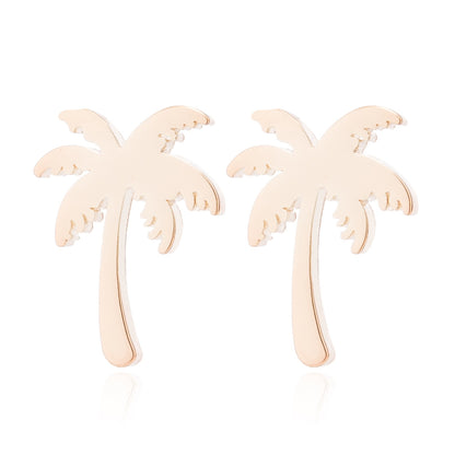 Coconut tree earrings, European and American Bohemian style ladies' fashionable personality small fresh earrings new summer products