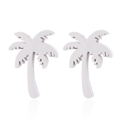 Coconut tree earrings, European and American Bohemian style ladies' fashionable personality small fresh earrings new summer products