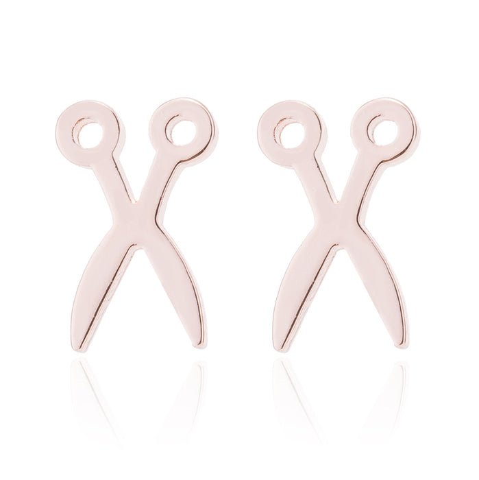 Scissor Stainless Steel Stud Earrings - Playful and Unique Cartoon Jewelry