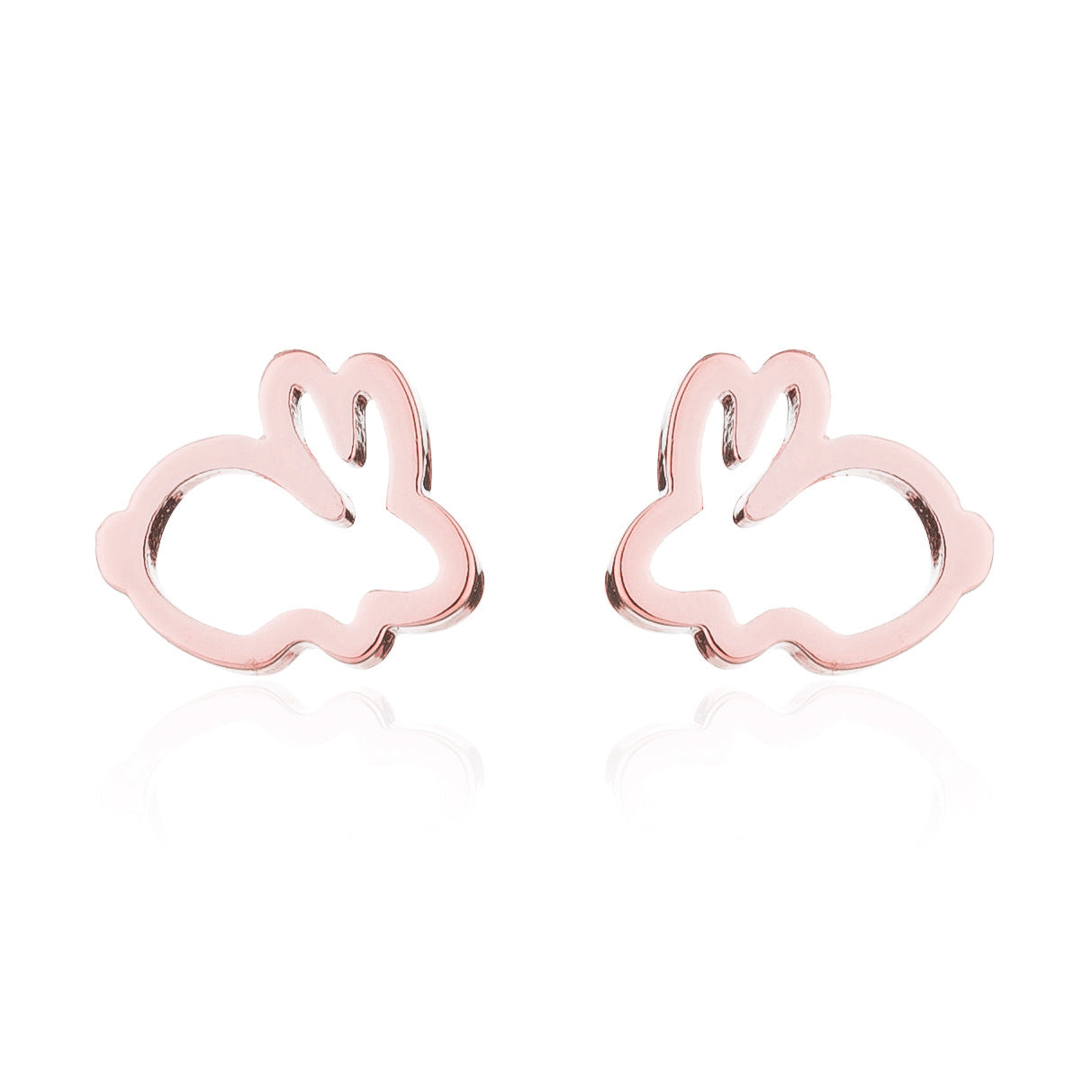 Mini rabbit earrings, new style sweet cute simple hollow earrings Korean fashion earrings wholesale