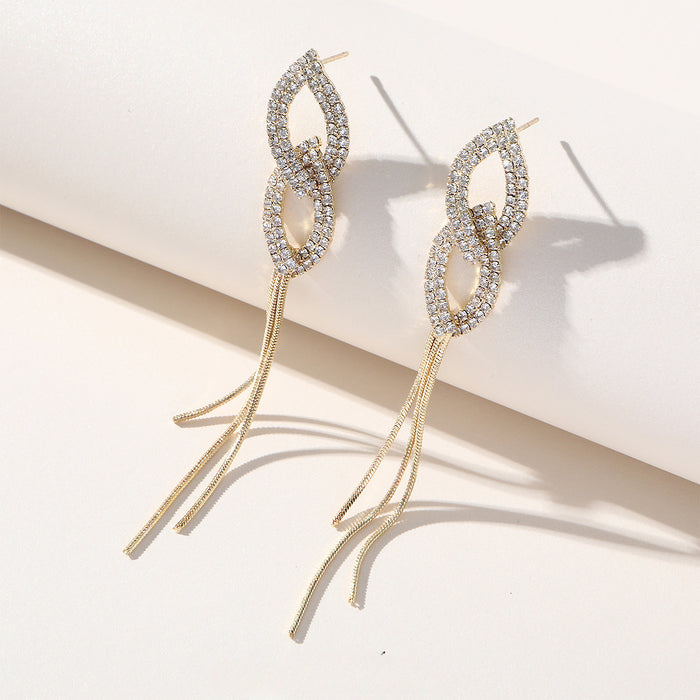 Vintage Circle Earrings - Full Rhinestone Jewelry for a Bold Look