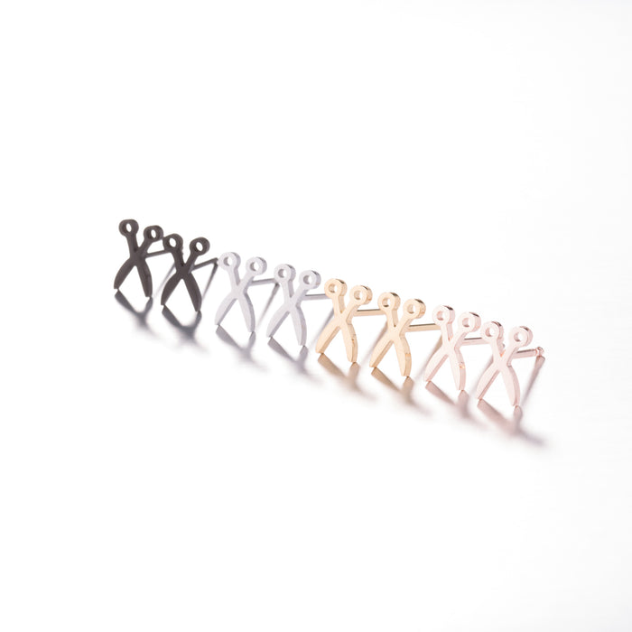 Scissor Stainless Steel Stud Earrings - Playful and Unique Cartoon Jewelry