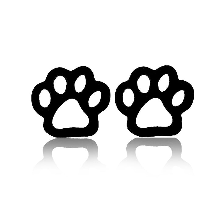 Pendientes de huella de mascota, pendientes de animales lindos con forma de pata de perro y gato, simples, europeos y americanos, venta al por mayor