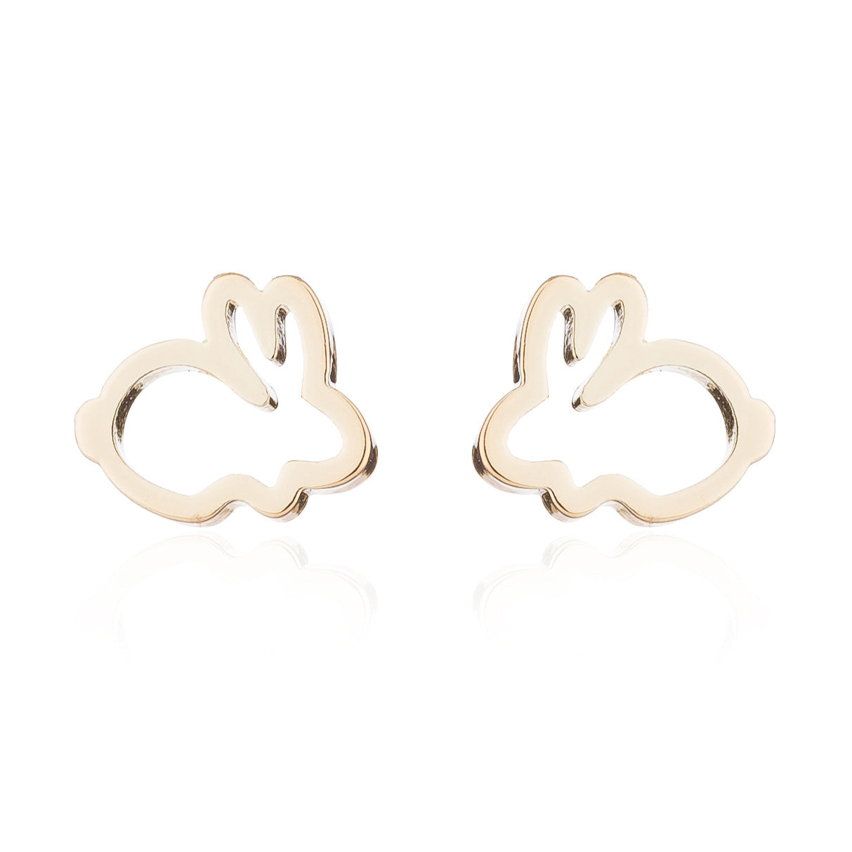 Mini rabbit earrings, new style sweet cute simple hollow earrings Korean fashion earrings wholesale