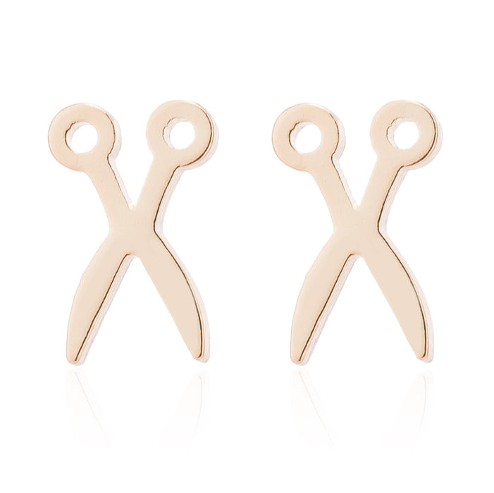 Scissor Stainless Steel Stud Earrings - Playful and Unique Cartoon Jewelry