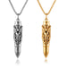 Necklaces Stainless Steel Double Dragon Sword Bullets Men Openable - wallojewerly 