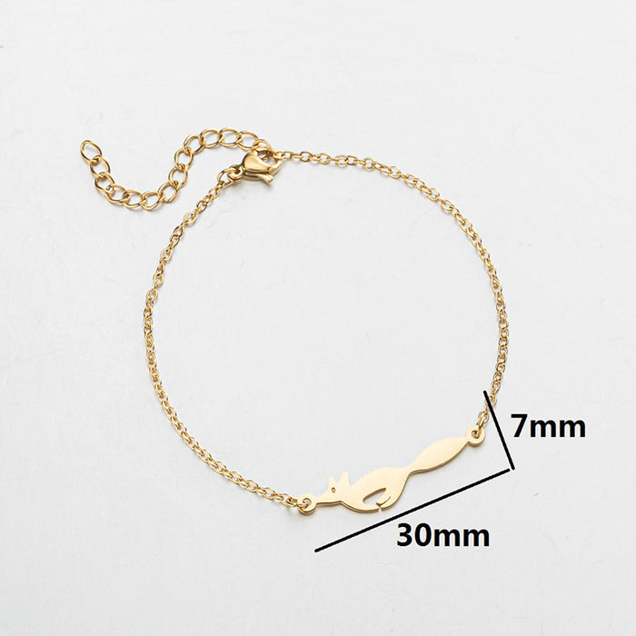 Fox pendant bracelet, Korean Dongdaemun girl jewelry wholesale