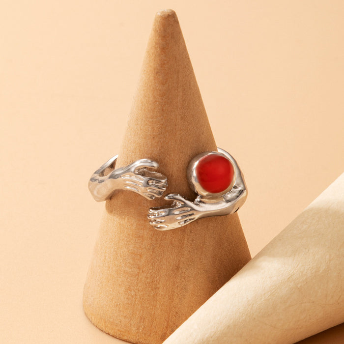 Owl Fox Love Palm Fun Geometric Ring