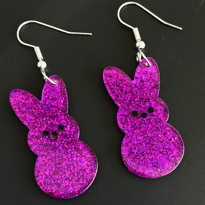 Rabbit acrylic Easter earrings