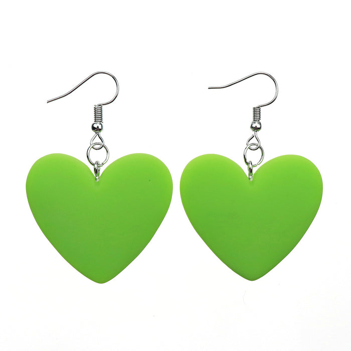 Colorful love earrings - wallojewerly 