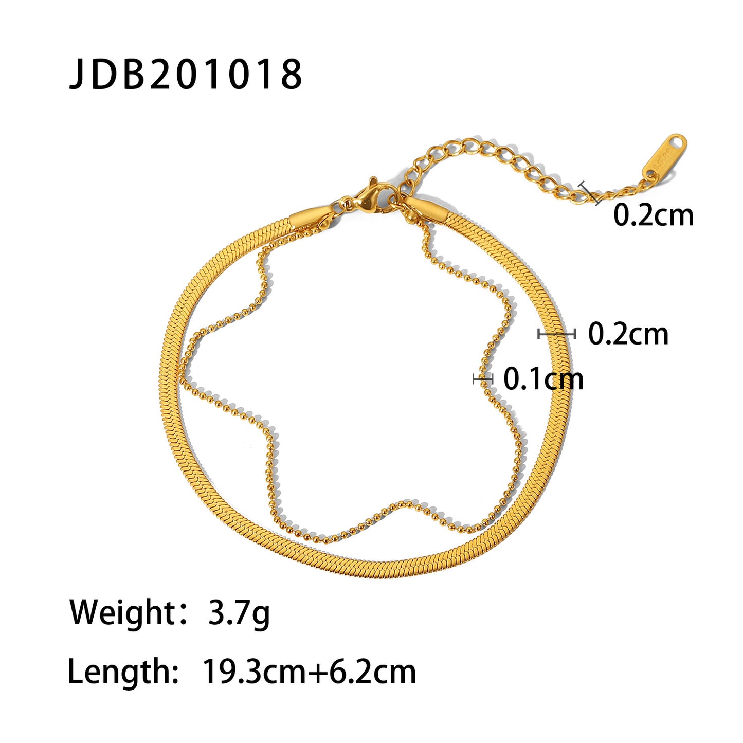 18K Gold Plated Cross Pendant Anklet - Fine Vintage Stainless Steel Jewelry for Women