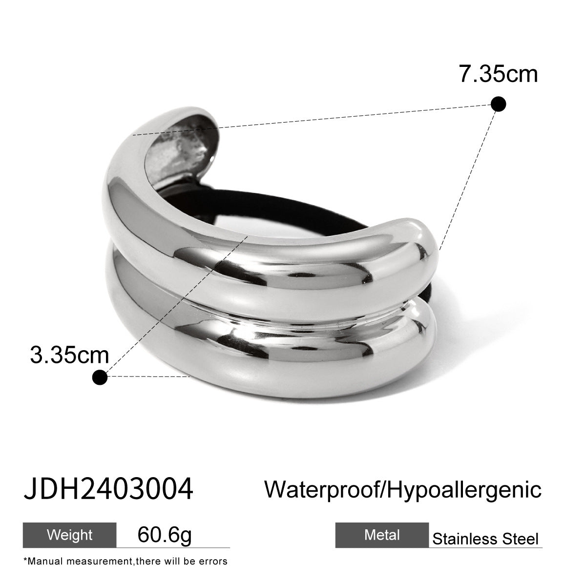 Stainless Steel Hair Tie - High-End Metal Elastic Band for Ponytails